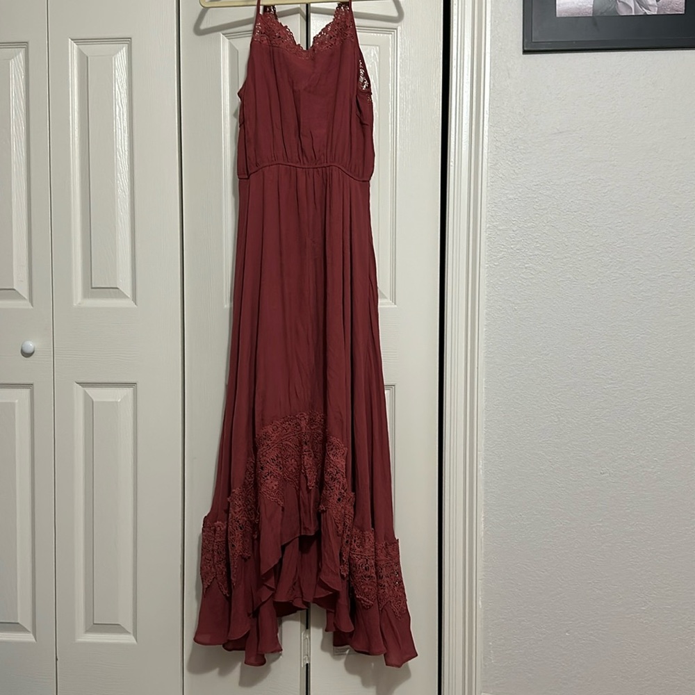 Joyfolie Burgundy Maxi Dress